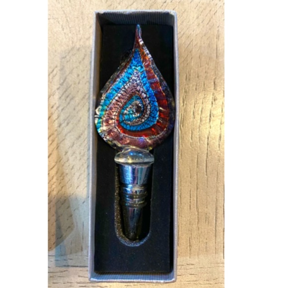 NWT Olivia Riegel blown glass wine stopper. Mint! - Picture 3 of 4